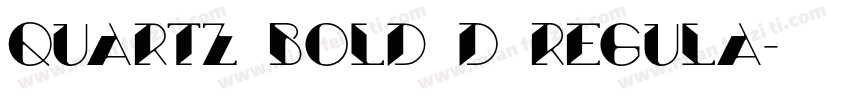 Quartz Bold D Regula字体转换